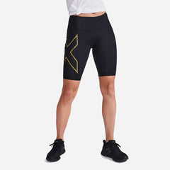 Quần Ngắn Bó Cơ Nữ 2XU Light Speed Mid-Rise Compression - Đen