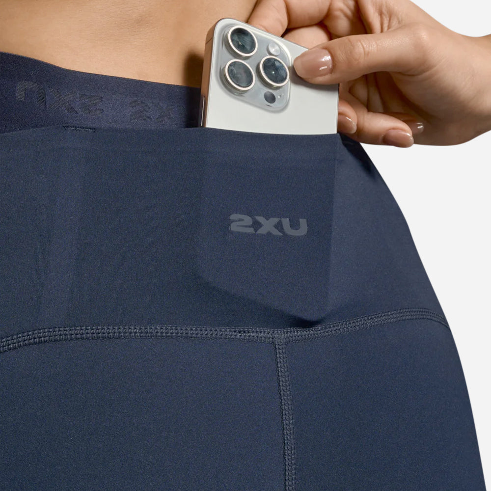 Quần Bó Thể Thao Nữ 2XU Form Stash Hi-Rise Compression 7/8 - Xanh Navy - Supersports Vietnam