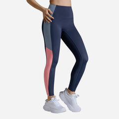 Quần Dài Bó Cơ Nữ 2Xu Form Spliced Hi-Rise Compression - Xanh Navy