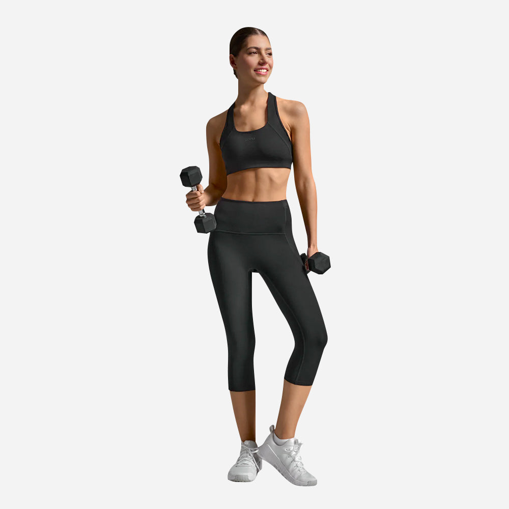 Quần Bó Thể Thao Nữ 2XU Form Stash Hi-Rise Compression 3/4 - Đen - Supersports Vietnam