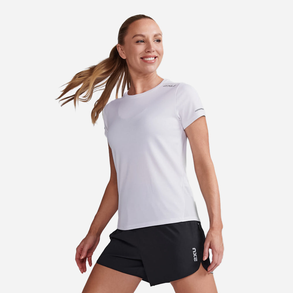 Áo Tay Ngắn Nữ 2XU Aero - Trắng - Supersports Vietnam