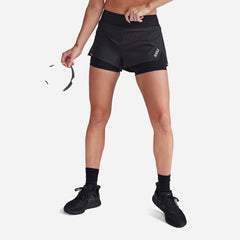 Women'S 2XU Aero 2-In-1 4 Inch Shorts - Black