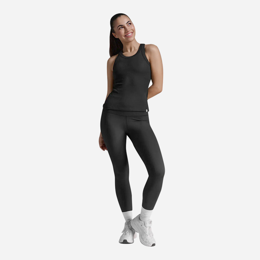 Áo Ba Lỗ Nữ 2XU Fluid Ribbed - Đen - Supersports Vietnam