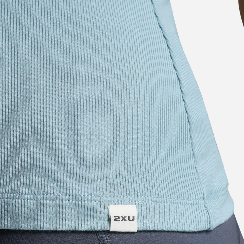 Áo Ba Lỗ Nữ 2XU Fluid Ribbed - Xanh Dương - Supersports Vietnam
