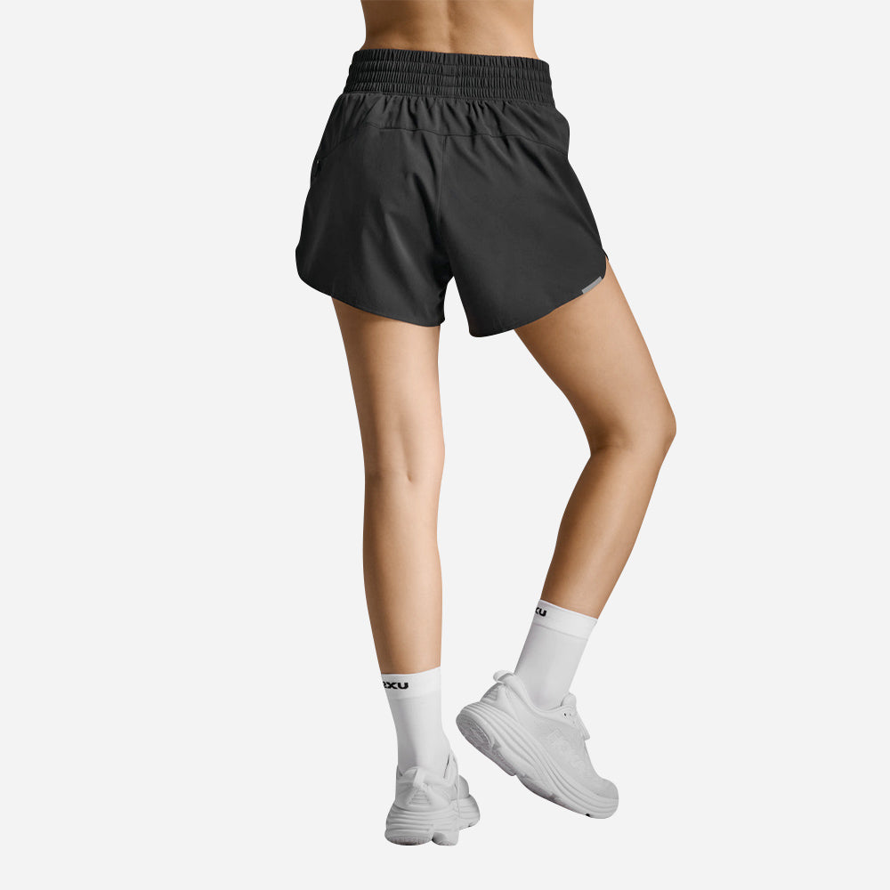 Quần Ngắn Thể Thao Nữ 2XU Aero Hi-Rise 4 Inch - Đen - Supersports Vietnam