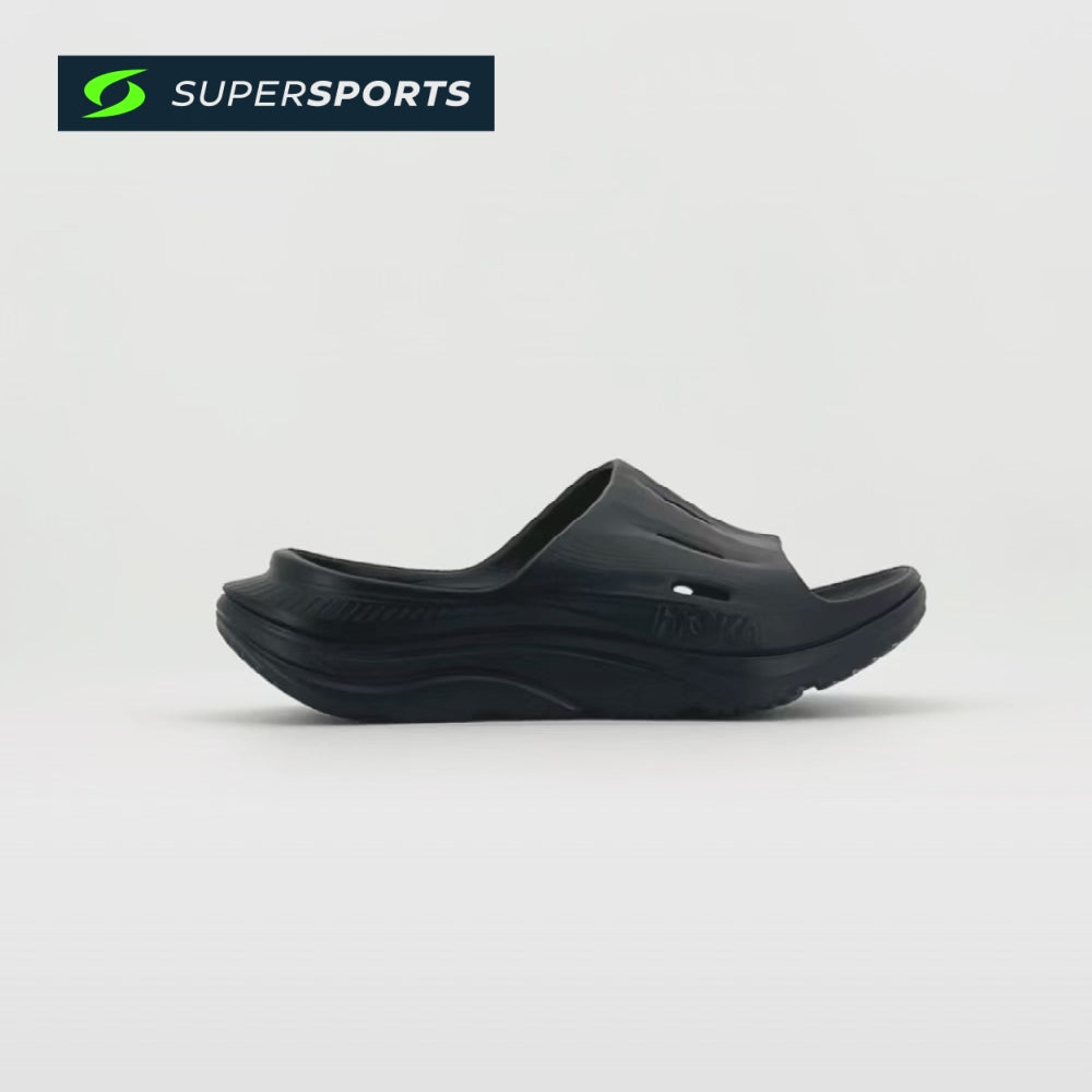 Unisex Hoka Ora Recovery Slide 3 Slides - Black