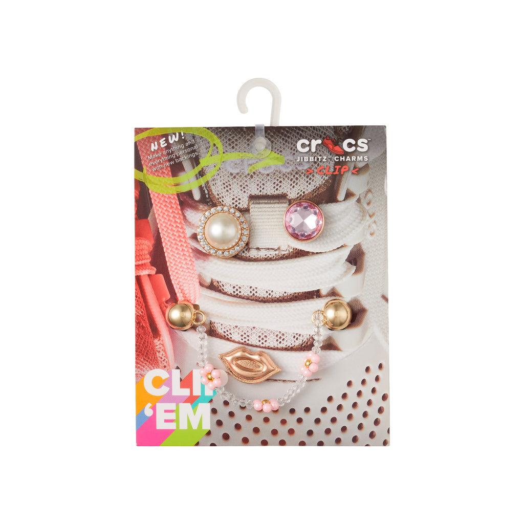 CROCS | Jibbitz™ Charms Pretty in Pink Lace Backer.