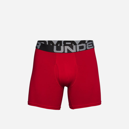 Men's Under Armour Charged Cotton® 6" Boxerjock® 3 Pack - Red