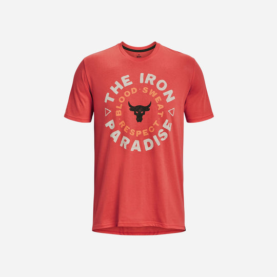 Men's Under Armour Project Rock Iron Circle T-Shirt - Red