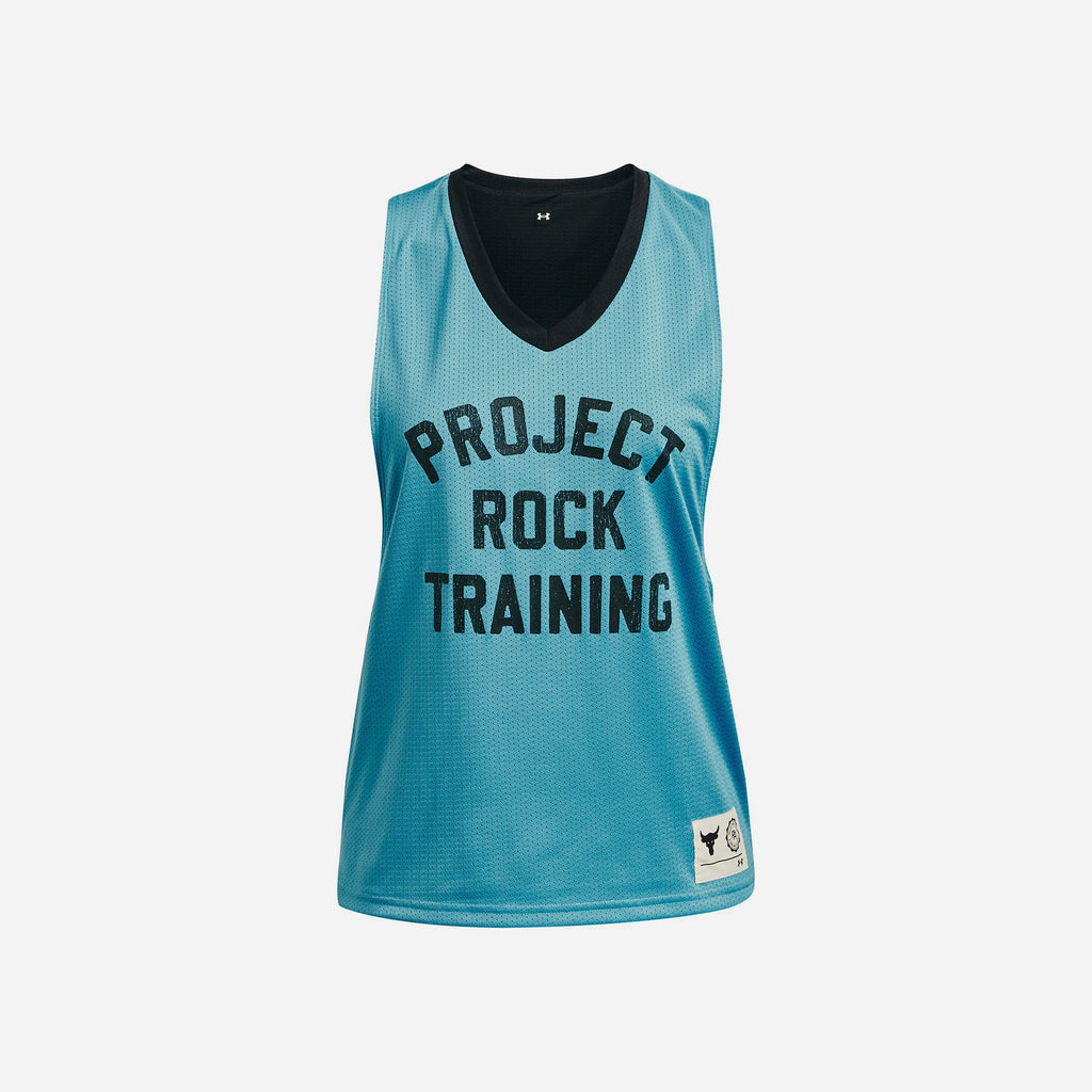 Supersports Vietnam Official, Women's Under Armour Project Rock Penny Mesh  Reversible Tank - Blue