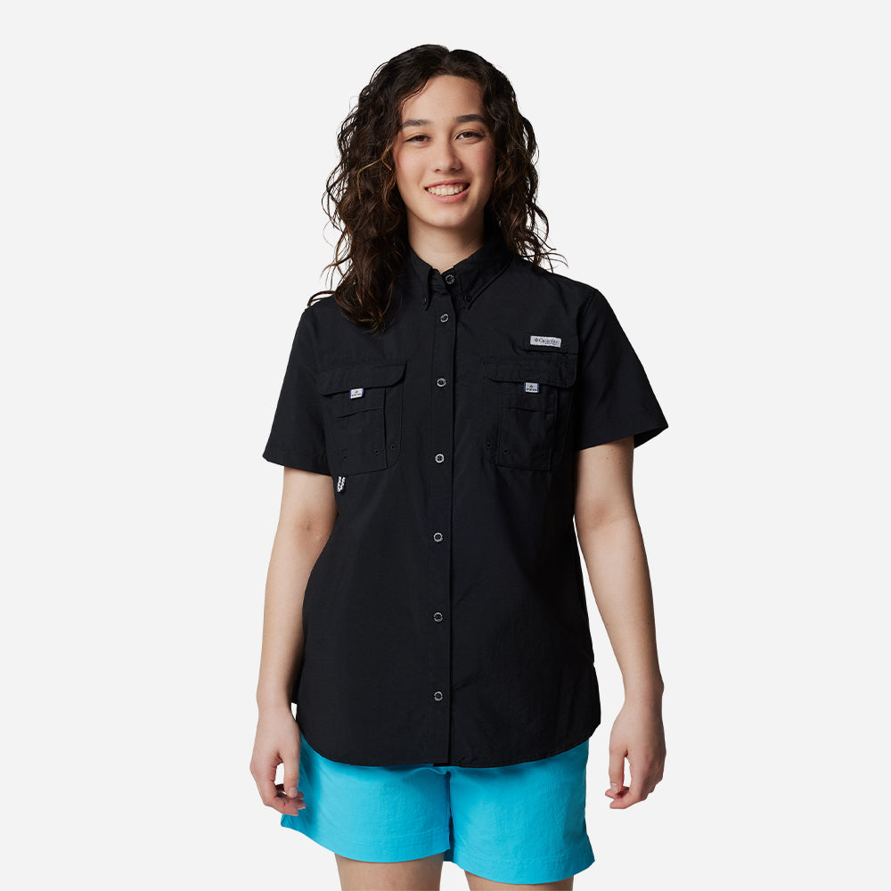 Áo Sơ Mi Ngắn Tay Chống Nắng Nữ Columbia Womens Bahama™ - Đen - Supersports Vietnam