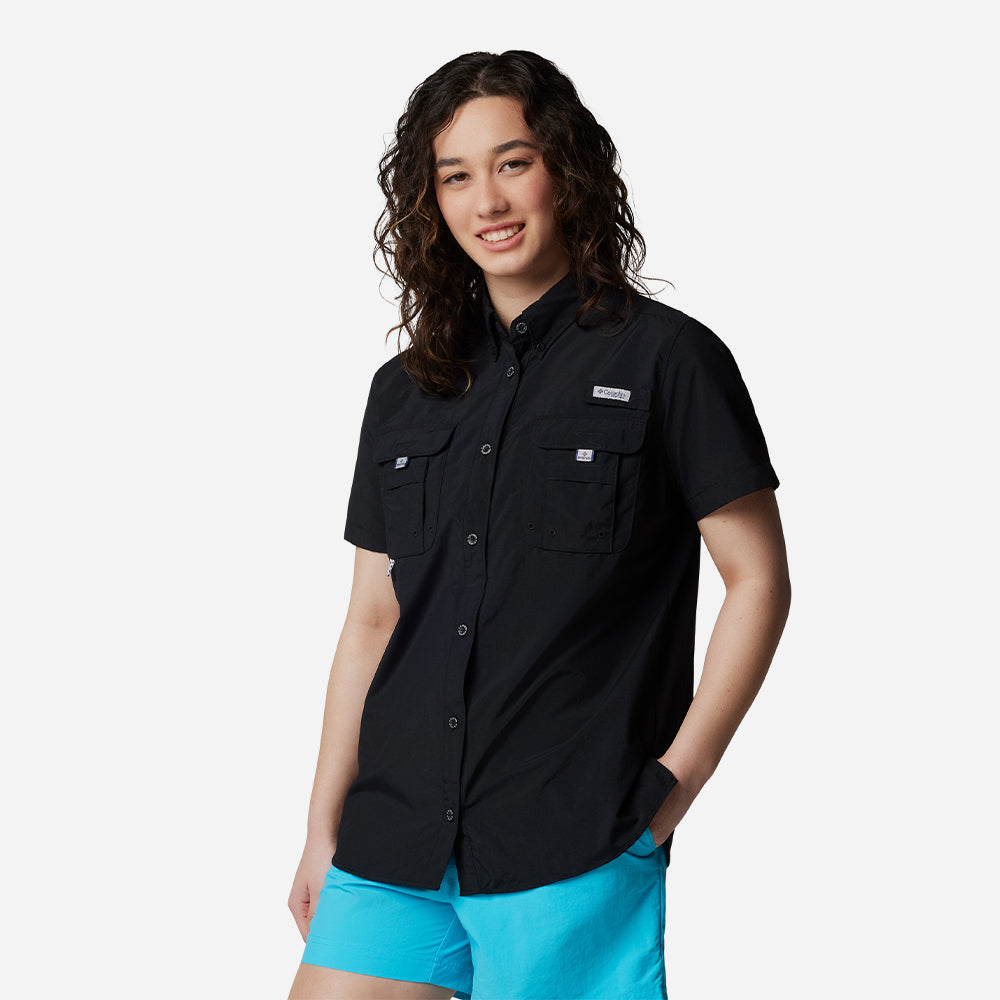 Áo Sơ Mi Ngắn Tay Chống Nắng Nữ Columbia Womens Bahama™ - Đen - Supersports Vietnam