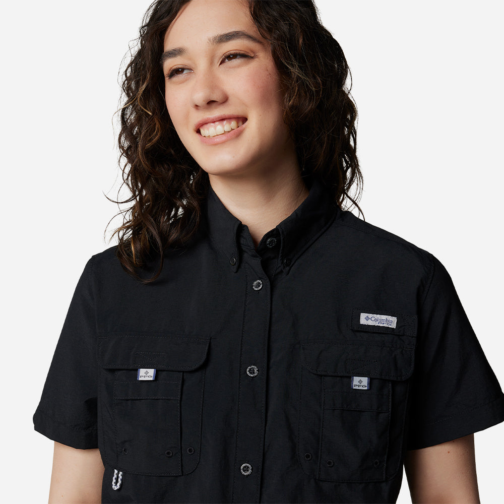 Áo Sơ Mi Ngắn Tay Chống Nắng Nữ Columbia Womens Bahama™ - Đen - Supersports Vietnam