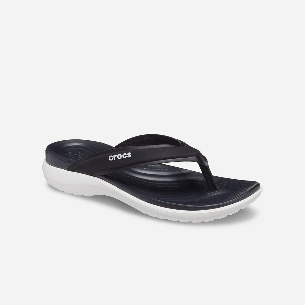 Dép Xỏ Ngón Nữ Crocs Sporty Black V - Supersports Vietnam