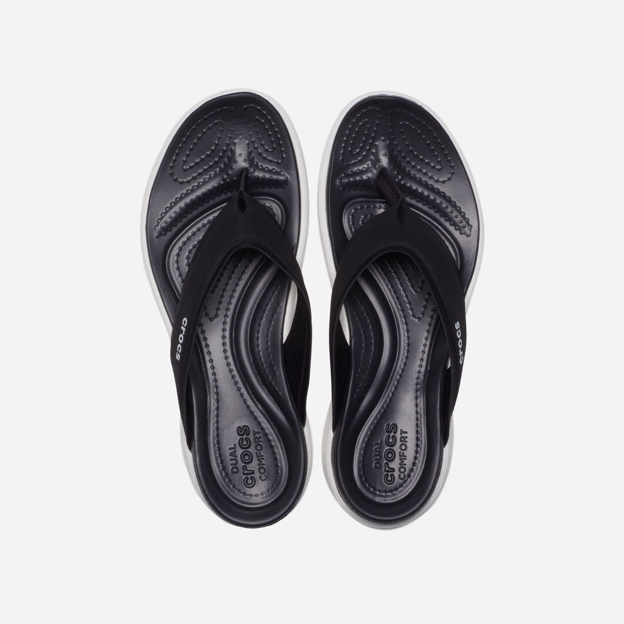 Dép Xỏ Ngón Nữ Crocs Sporty Black V - Supersports Vietnam