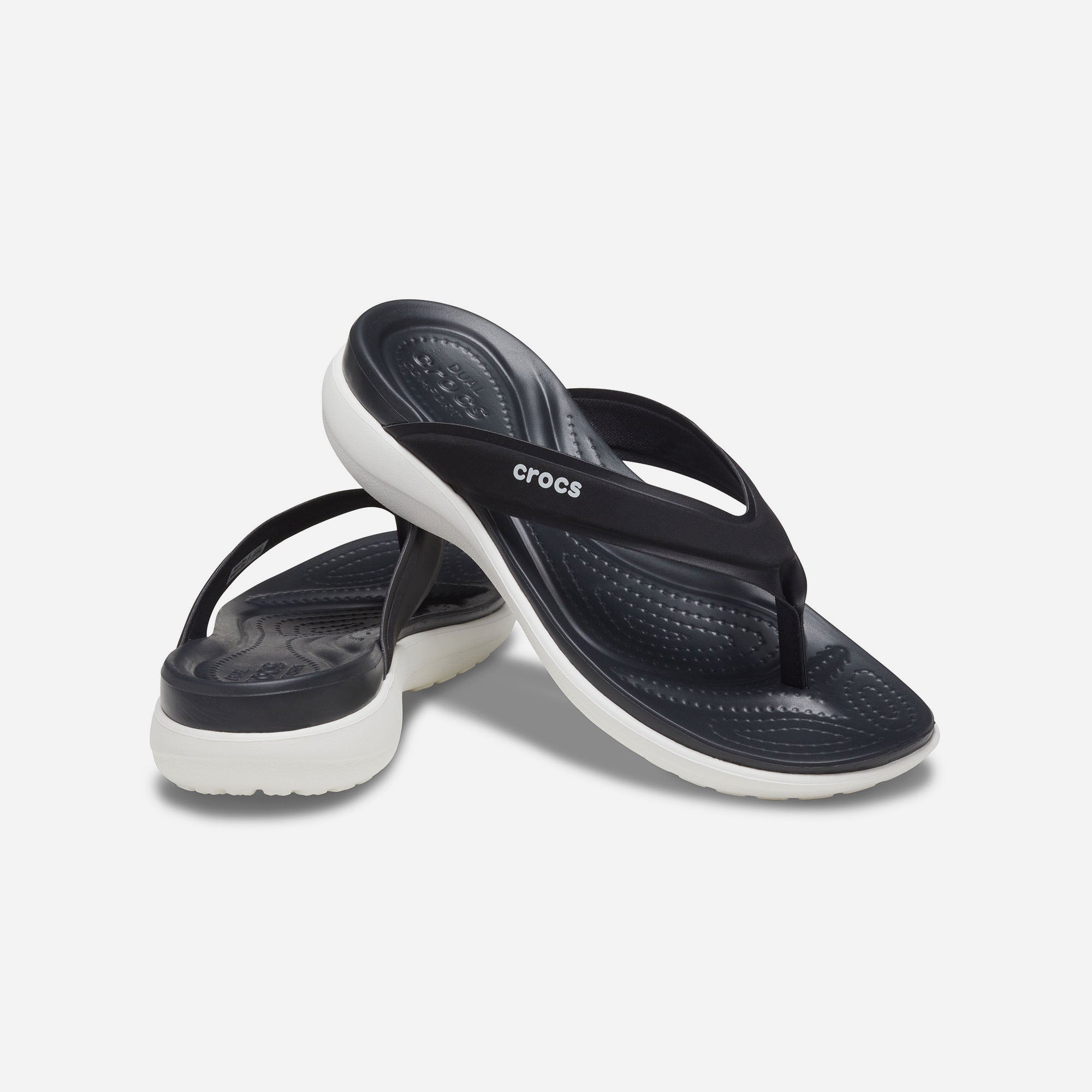 Dép Xỏ Ngón Nữ Crocs Sporty Black V - Supersports Vietnam