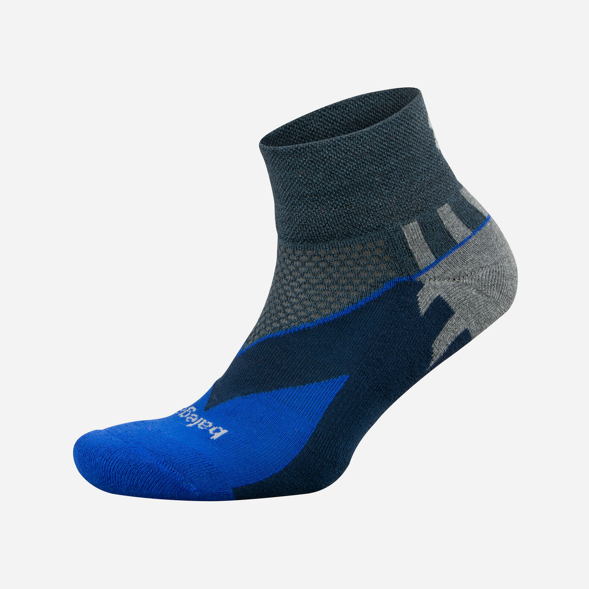 Vớ Thể Thao Unisex Balega Quarter – Enduro V-Tech Charcoal / Cobalt