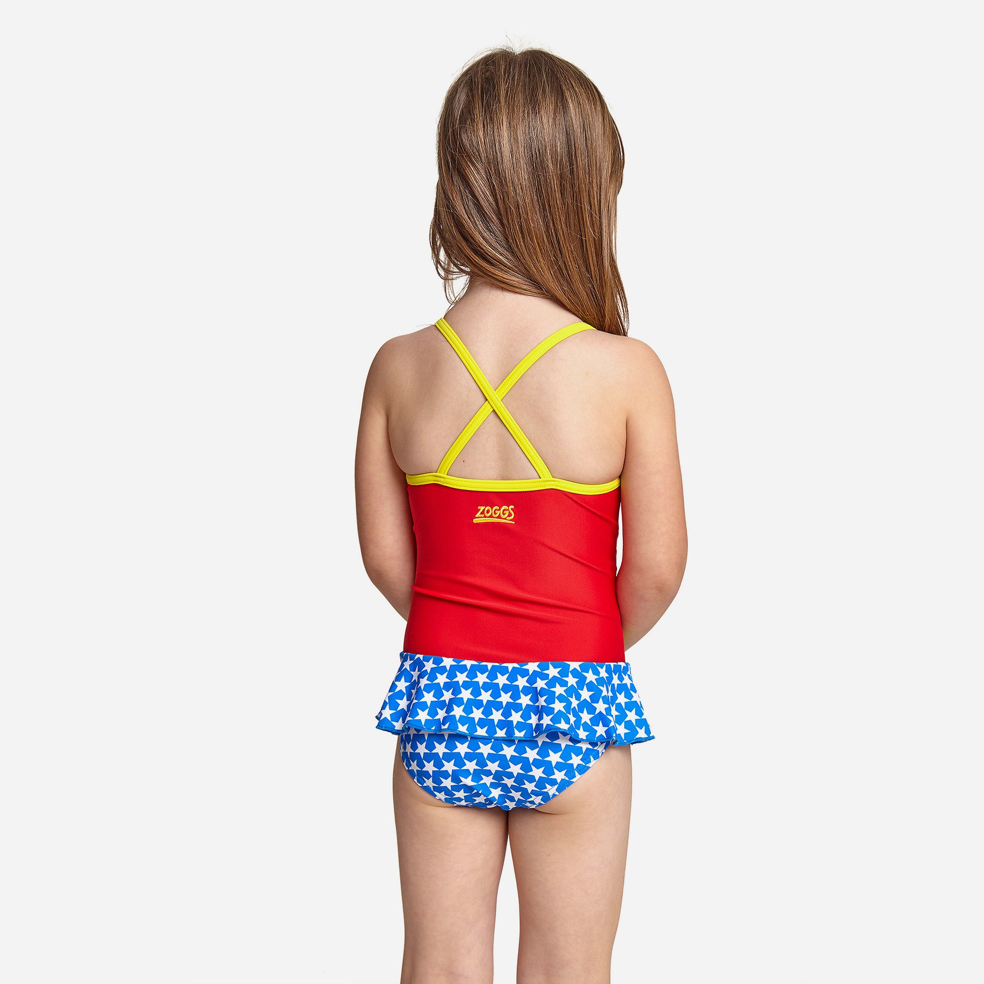 Đồ Bơi Bé Gái Zoggs Wonderwoman - Đỏ - Supersports Vietnam