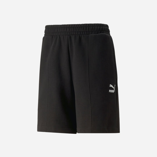 Men's Puma Classics Pintuck 8" Shorts - Black
