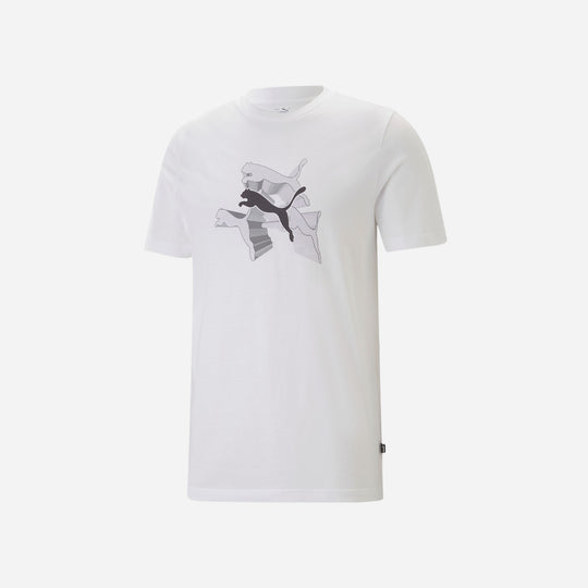 Men's Puma Graphics Reflective T-Shirt - White