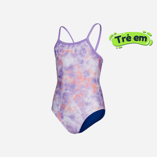 Girls' Speedo Thinstrap Muscleback Swimsuit - Purple