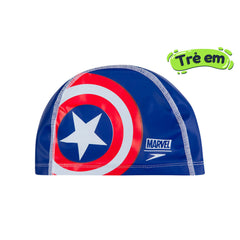 Nón Bơi Trẻ Em Speedo Marvel Printed Junior Pace Cap Captain America - Supersports Vietnam