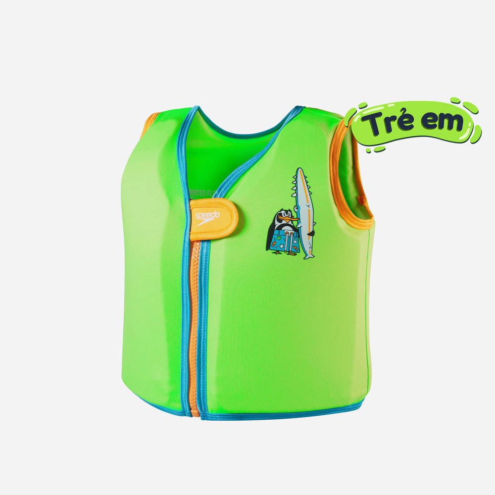 Áo Phao Trẻ Em Speedo Printed Float Vest Iu Green/Blue - Supersports Vietnam