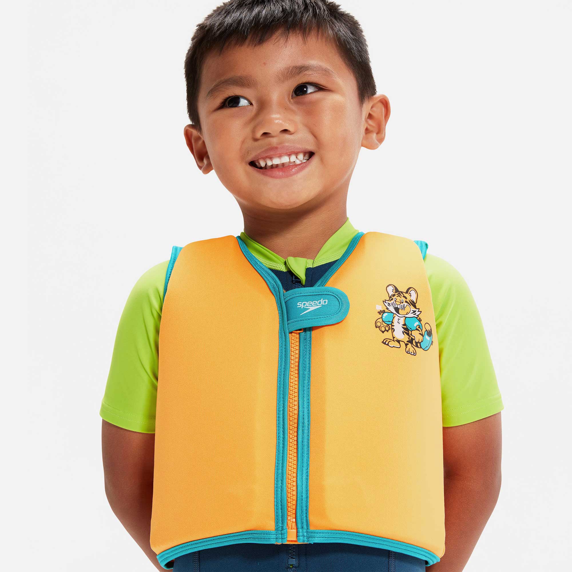 Áo Phao Trẻ Em Speedo Printed Float Vest Iu Orange/Green - Supersports Vietnam