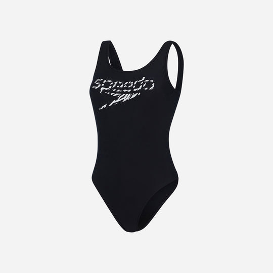 Women's Speedo Hyperboom Splice Muscleback Swimsuit - Black