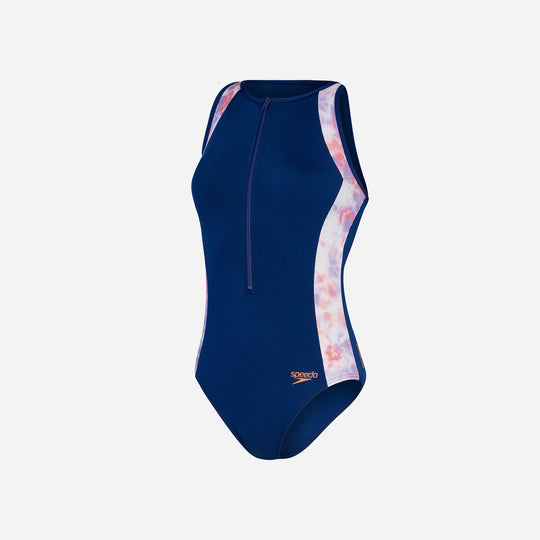 Women's Speedo Panelled Hydrasuit Swimsuit - Blue