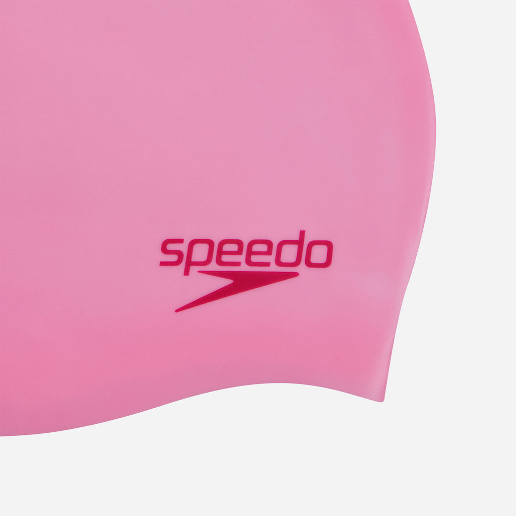 Mũ Bơi Trẻ Em Speedo Plain Moud Silc Cap Jf/Jm/Ju Pink - Supersports Vietnam