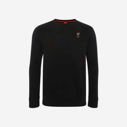 Men's Lfc Logo Printed Liverpool Fc Sweater - Black