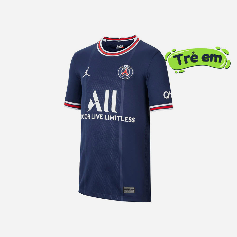 Áo Thun Trẻ Em Nike Paris Saint-Germain 2021/22 Stadium Home - Xanh Navy - Supersports Vietnam
