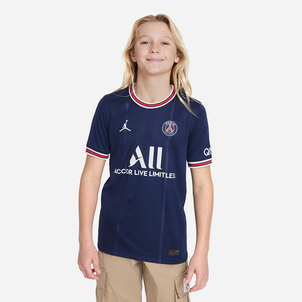 Áo Thun Trẻ Em Nike Paris Saint-Germain 2021/22 Stadium Home - Xanh Navy - Supersports Vietnam
