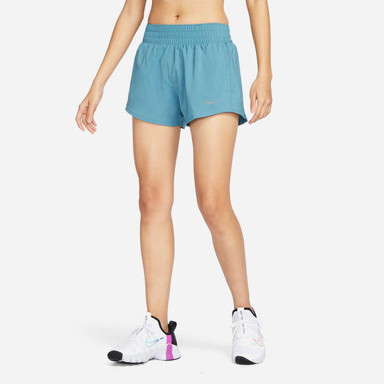 Women's Nike Mid-Rise Brief-Lined Shorts - Blue