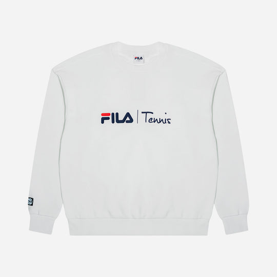 Unisex Fila Sweat Sweater - White