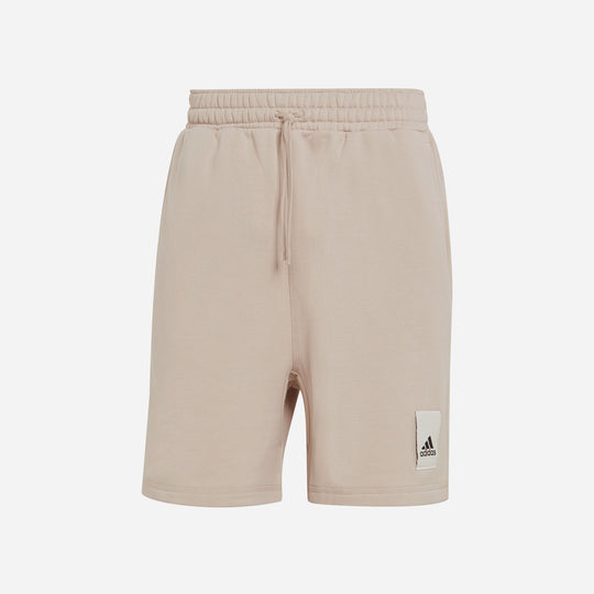 Men's Adidas Lounge Fleece Shorts - Beige