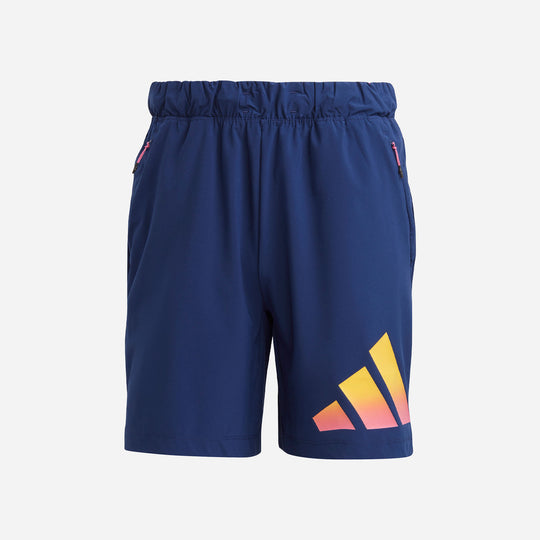 Men's Adidas Train Icons 3-Stripes Training Shorts - Blue