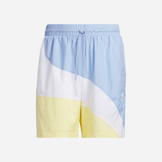 Men's Adidas Originals-Swirl Woven Shorts - Blue