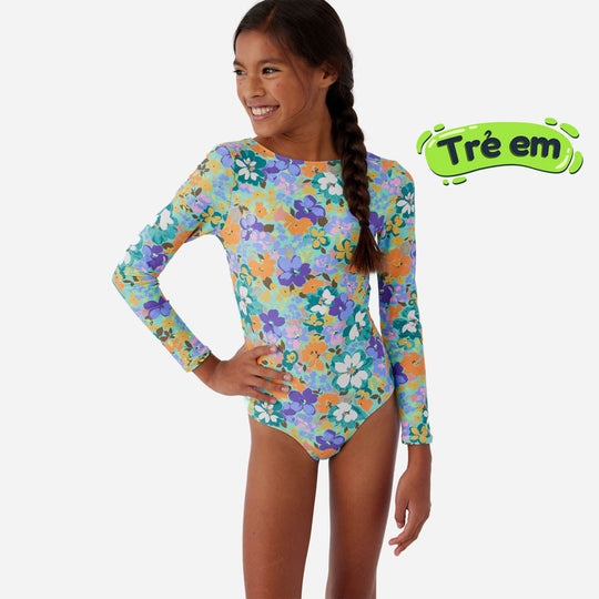 Girls' O'Neill Sami Floral Twist Back Surf Swimsuit - Multi-Color - Multicolor