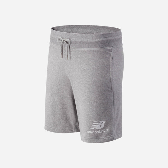 Men's New Balance Essentials Stacked Logo Shorts - Gray